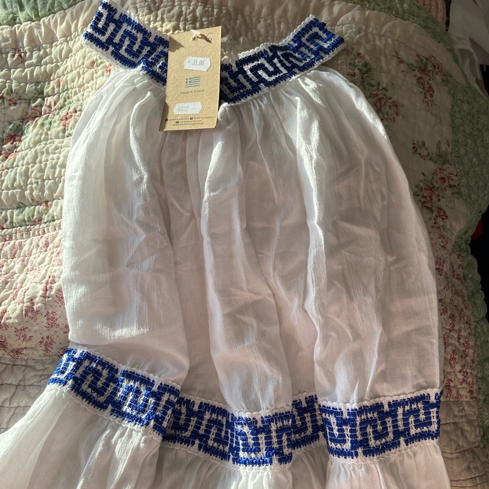 Children 100% cotton top from Greece brand new with tags
